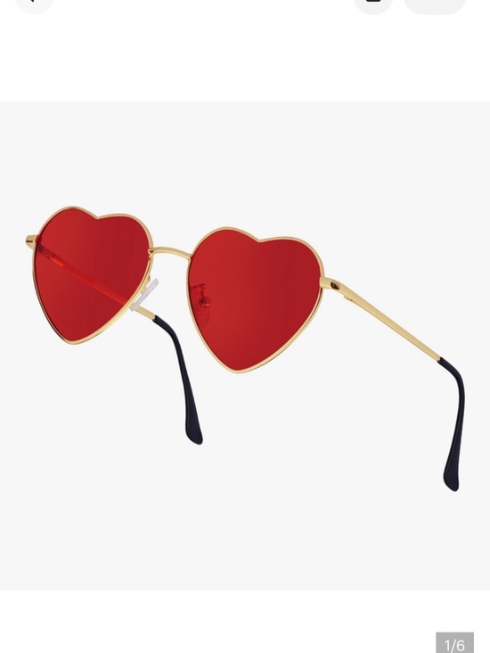 Accessories - 🆕 Heart Shaped Red Lens Sunglasses..UV protection
